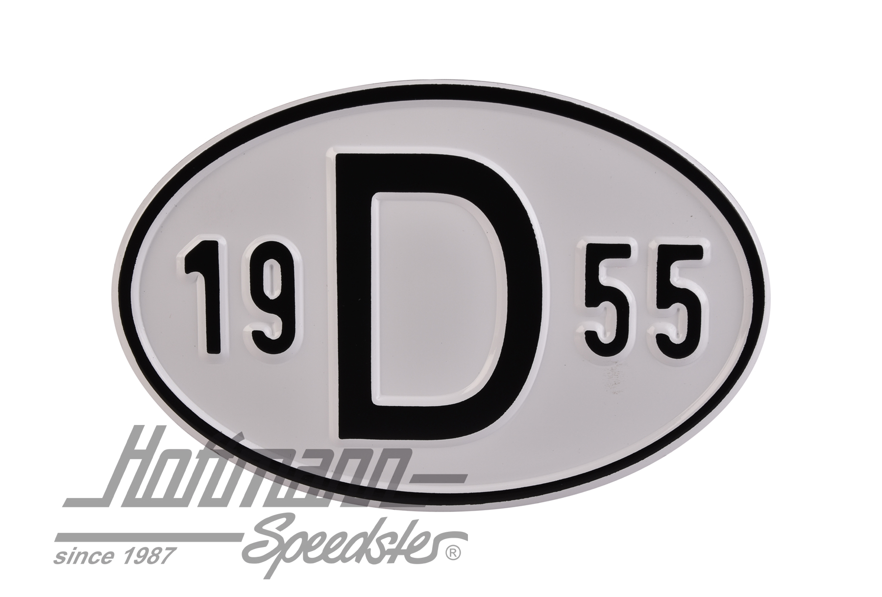 Targa sigla internazionale "D" (Germania), "1955", alluminio |  | 020-2396-55