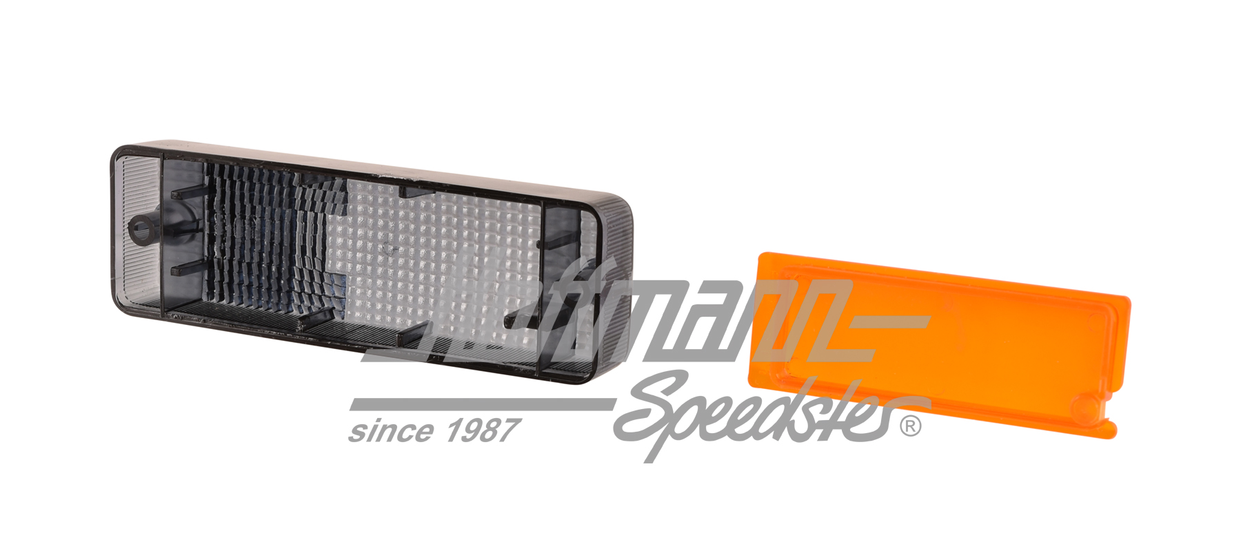 Vetro di lampeggiatore, Golf 1 Cabriolet, 88-93, nero                                               