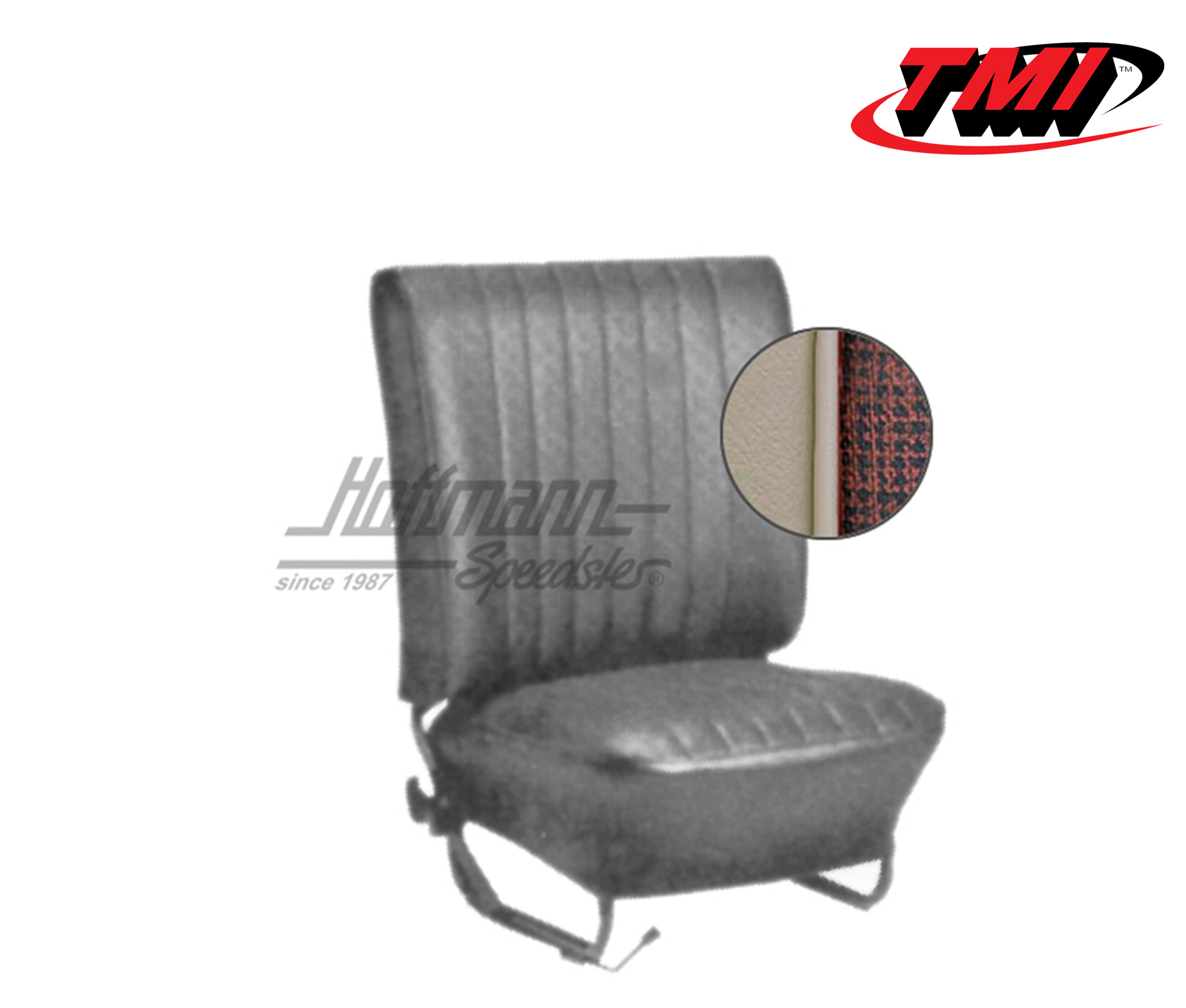 Corprisedili, Cabriolet, 64-67, tessuto mesh, bianco / rosso | 43-1323-15-338 | 055-6550-85