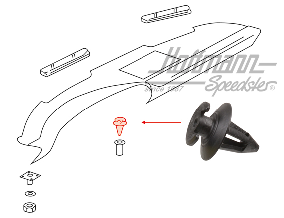 Clip, rivestimento cruscotto
, superior                                                            