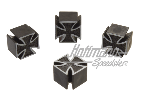 Copri valvole, IRON CROSS, nero/argenteo | YT-6535 | 200-7504-33
