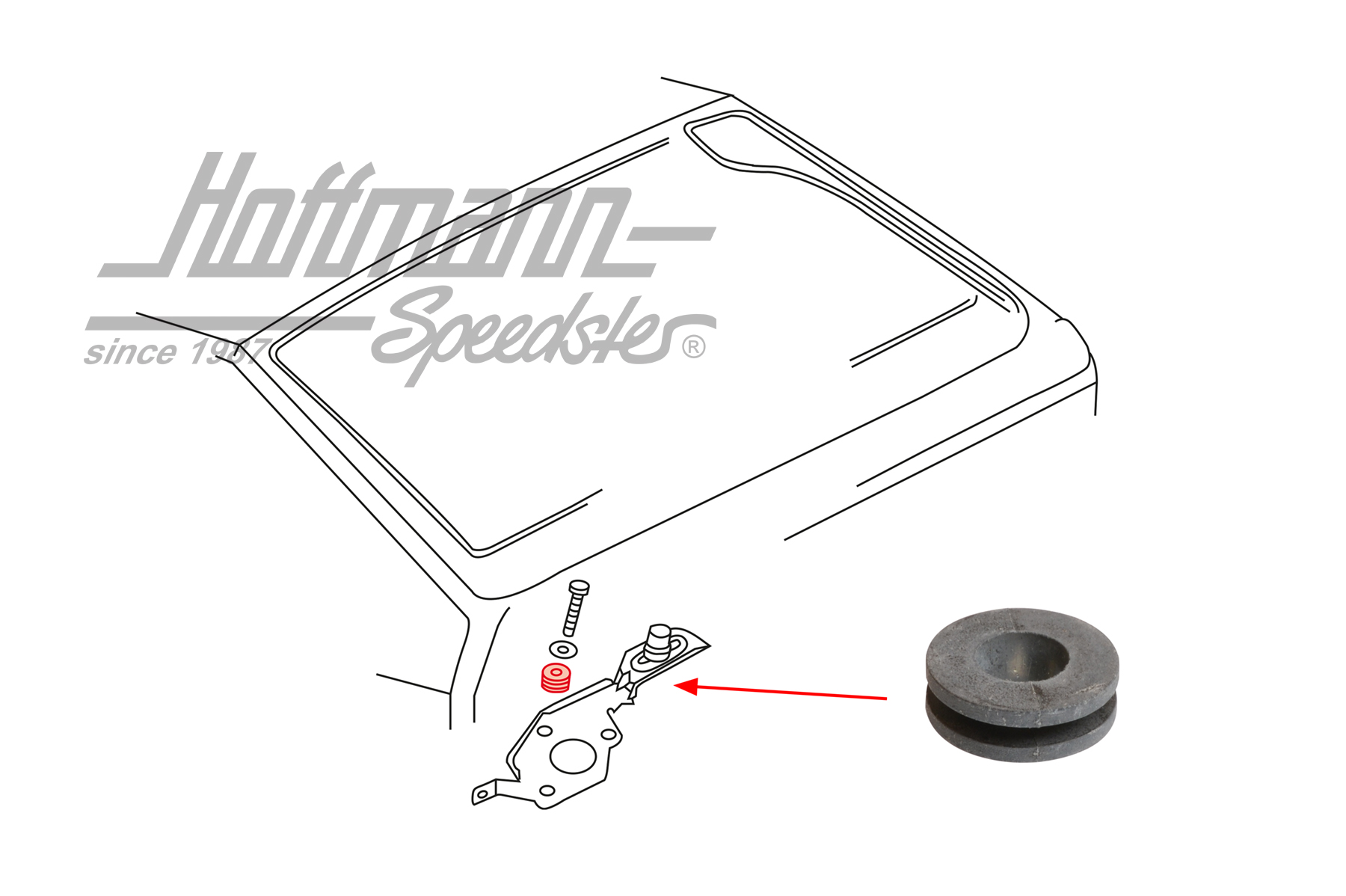 Becuccio
, supporto
, motore tergicristallo, posteriore | 331 955 754 | 190-5882-24
