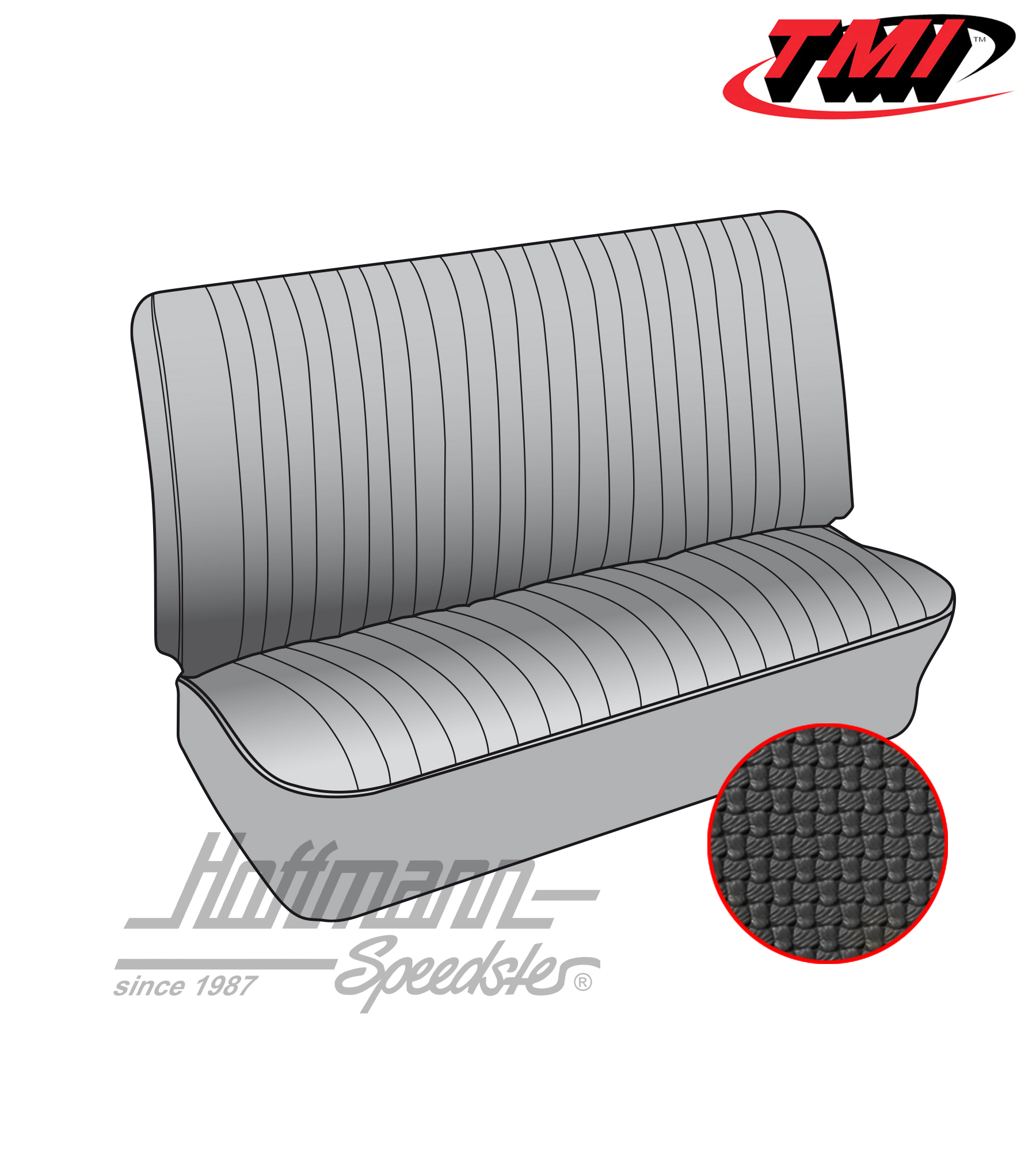Coprisedile, panca centrale 3/4, 66-67, nero | 43-2137-01 | 098-0665-10