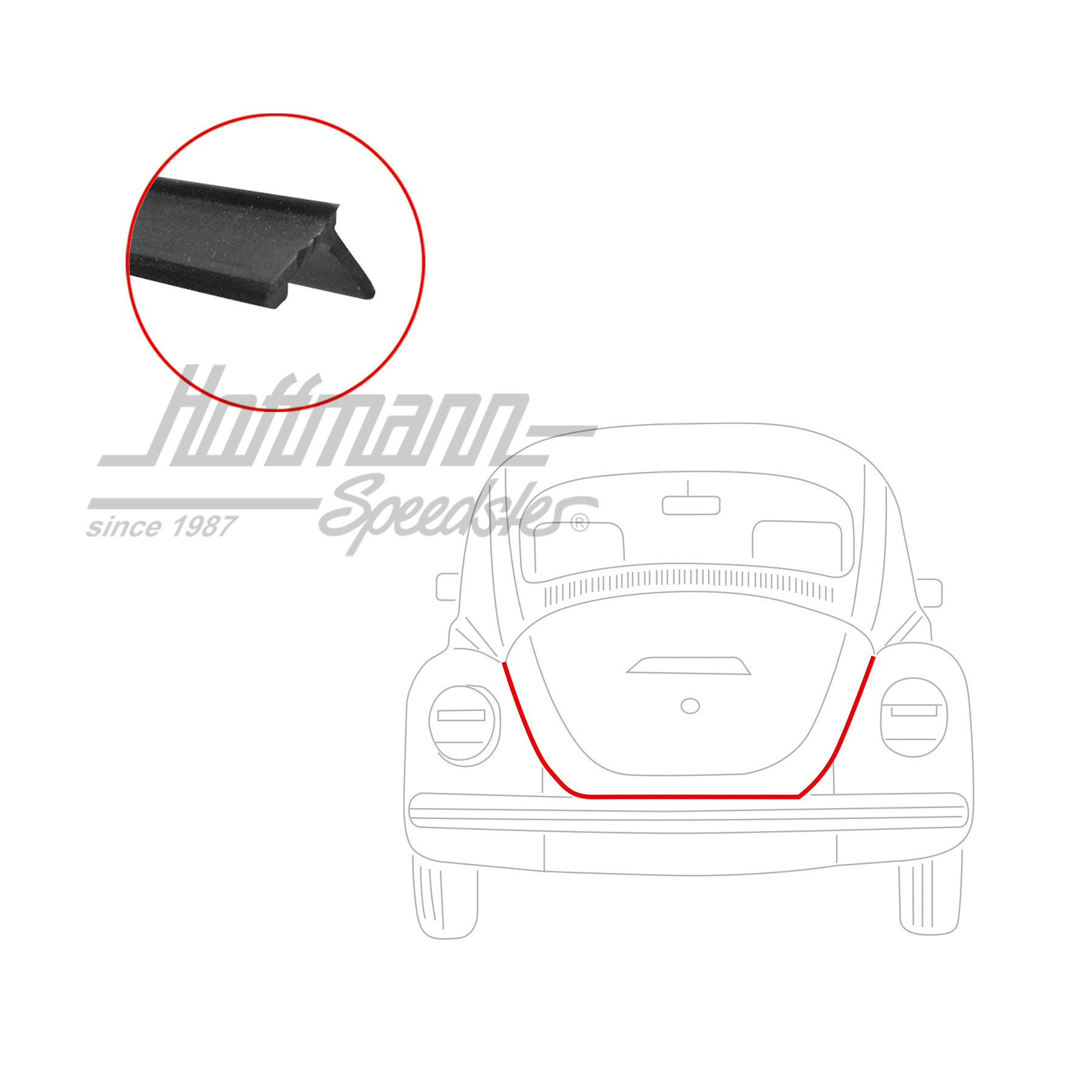Guarnizione cofano motore, 8.66-, originale | 111 827 705 | 020-5103-07