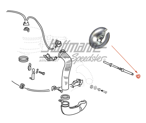 Scodellino molla, tubo di guida cavo dell'acceleratore, -7.67 | 113 129 909 | 020-3219-27