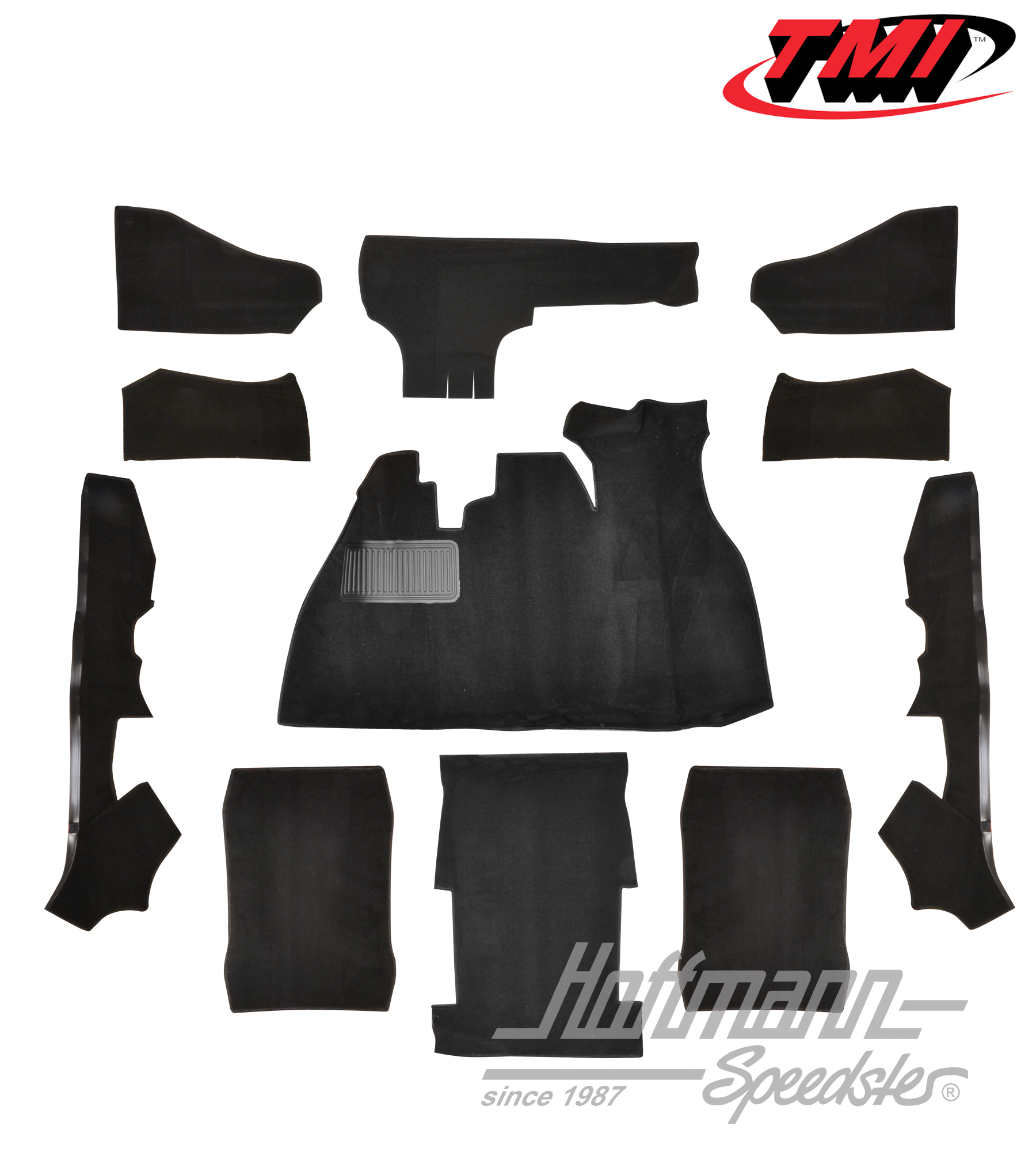 Set tappeti, Cabriolet, velluto, nero, 1303 | 34-F1322-801 | 055-7616