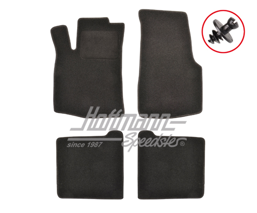 Tappetini, nero, 4 pezzi, Golf 1 Cabriolet | 63326 | 200-6001