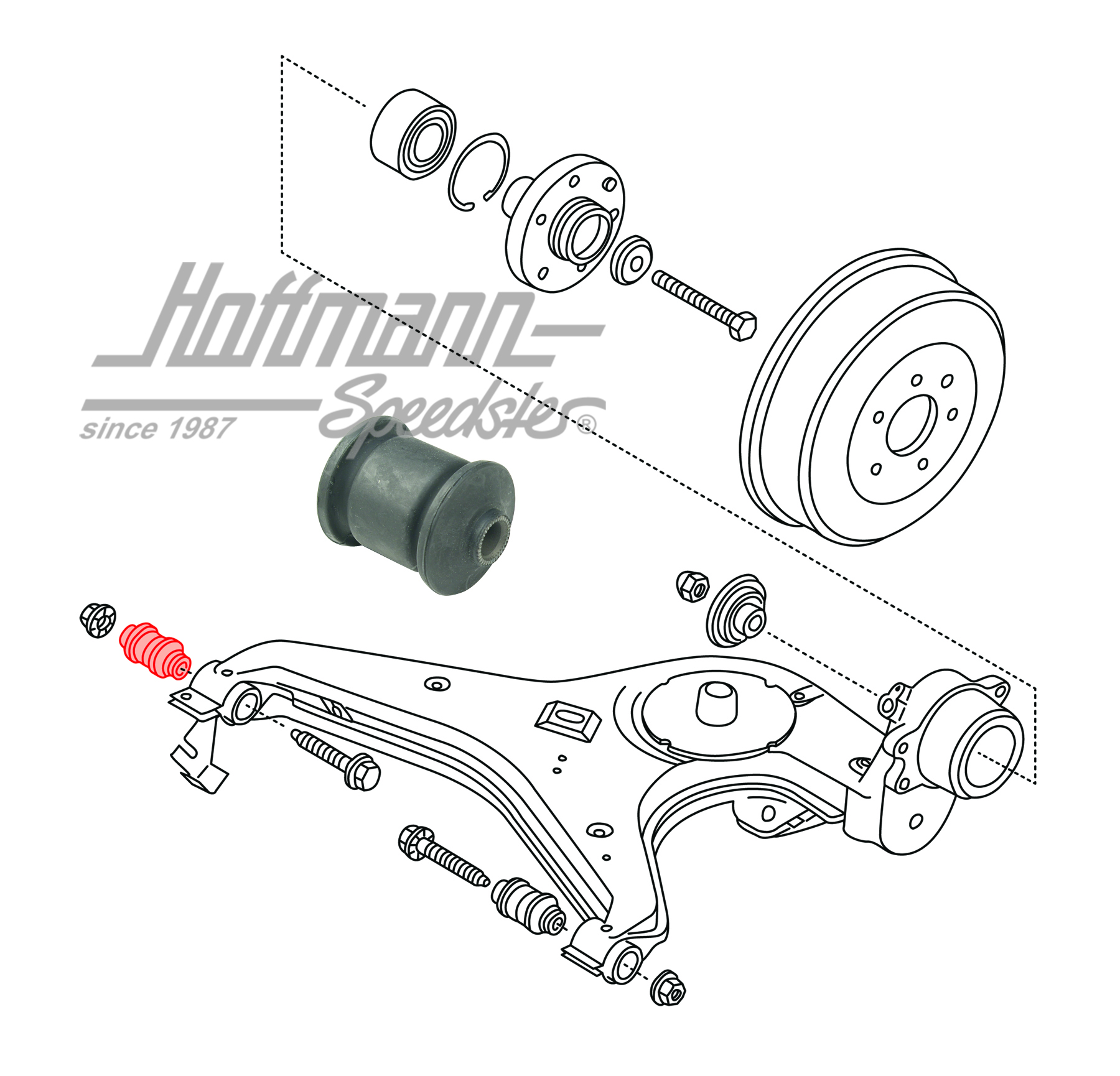 Cuscinetto, guida per asse, posteriore, Furgone T3 | 251 501 131 A | 330-2110