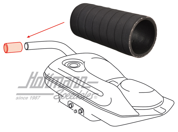 Tubo flessibile di bocchettone di riempimento, Porsche 911/912 | 911 201 515 00 | 530-2210