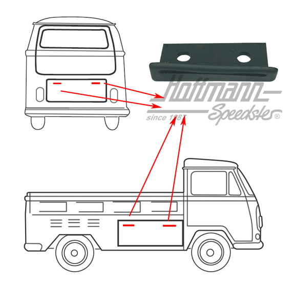 Guarnizione, motore-/cerniera sportello ribaltabile spazzio di stoccagio | 261 829 573 R | 089-0390