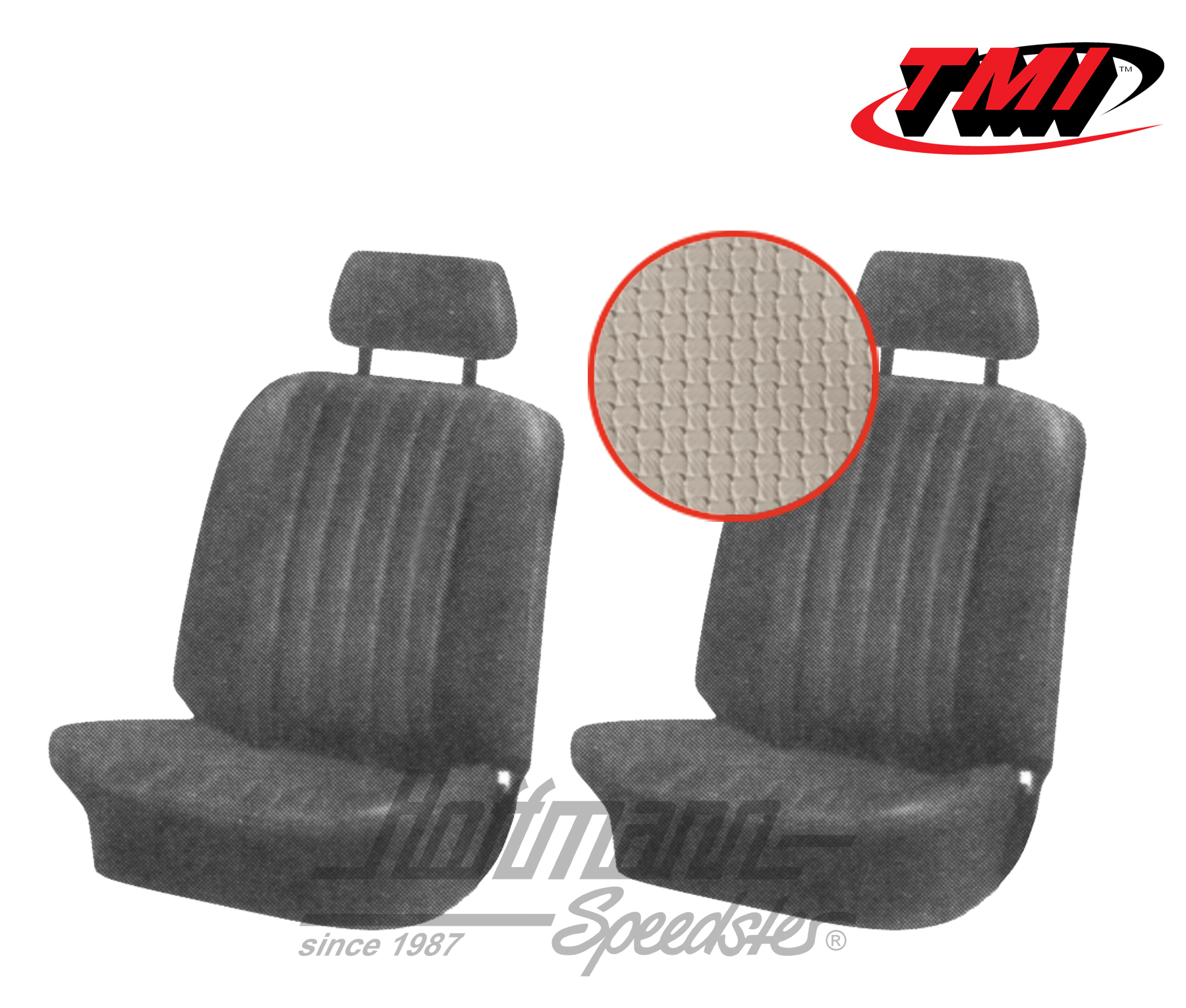 Coprisedile, Karmann Ghia, anteriore, 68-71, bianco antico | 43-1506-05 | 066-0073-50