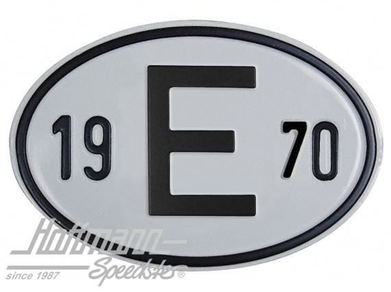 Targa sigla internazionale "E" ( Spagna), "1970", alluminio |  | 020-2403-70