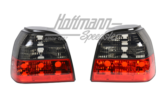 Luci posteriori, Golf 3, nero/rosso/trasparente | RVG301RB | 219-4804