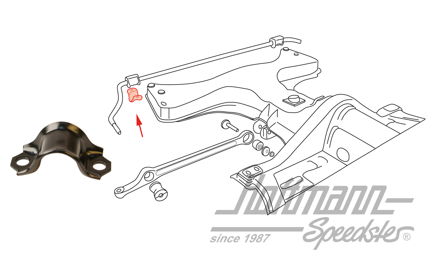 Fascetta, gomma di stabilizzatore, 1302/03, 911 | 133 411 333 | 020-0982-04