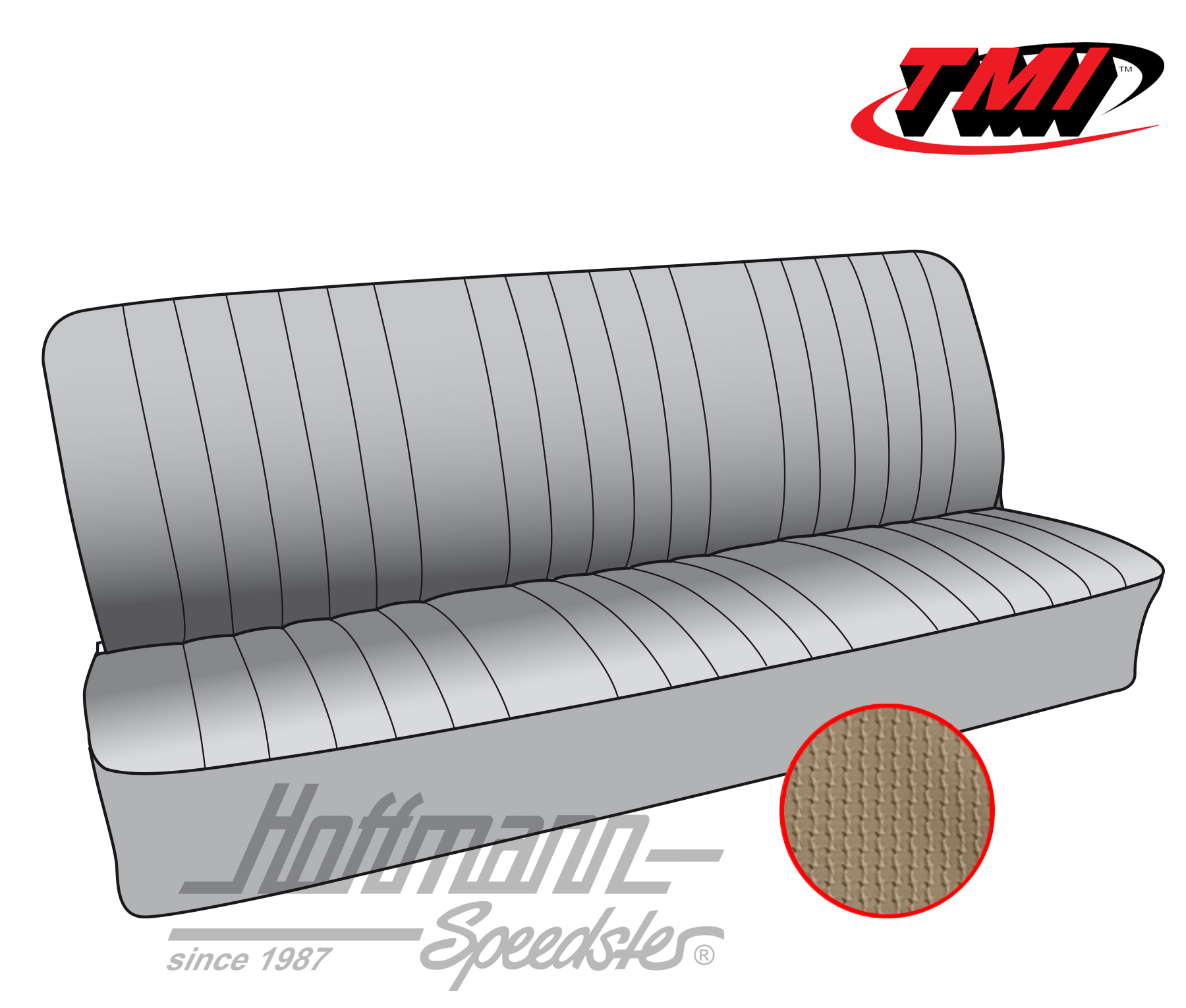 Coprisedile, panca posteriore, 67-73, beige | 43-2122-04 | 098-0672-30