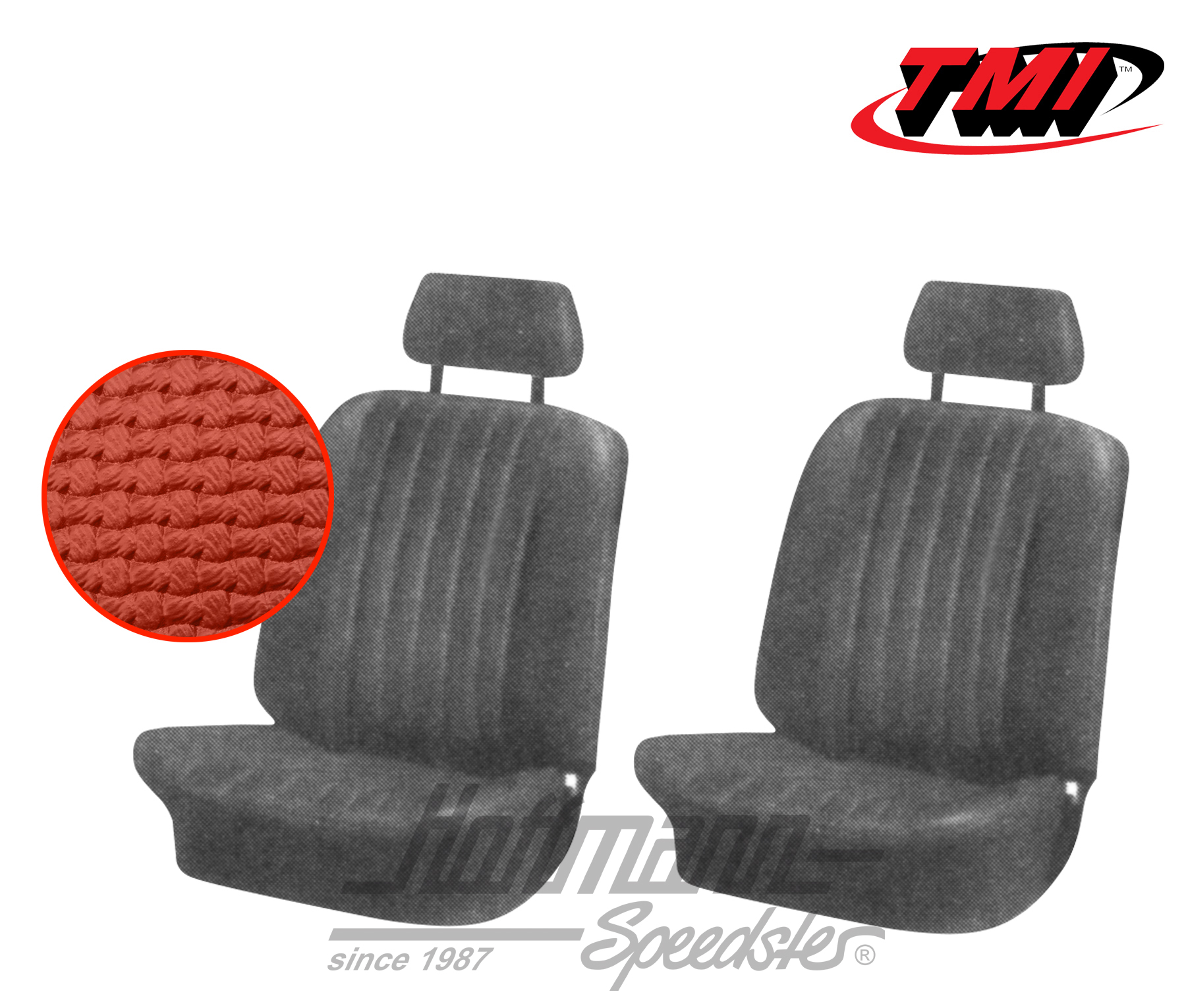 Coprisedile, Karmann Ghia, anteriore, 68-71, rosso | 43-1506-07 | 066-0073-10
