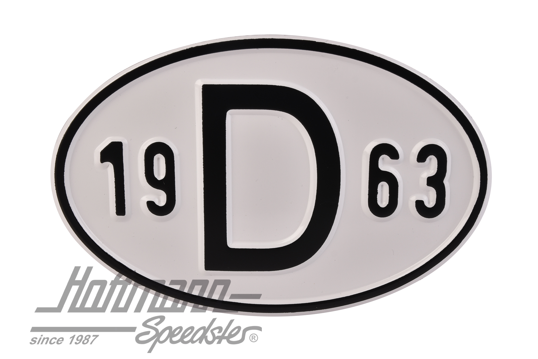 Targa sigla internazionale "D" (Germania), "1963", alluminio |  | 020-2396-63