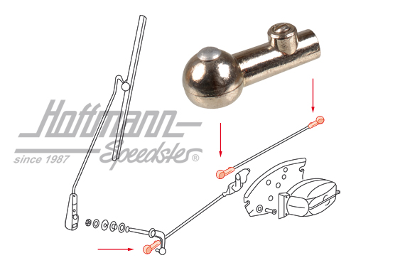 Cuscinetto sferico, tiranteria tergicristallo, 55-64  
 | 211 955 323 | 086-1520-10