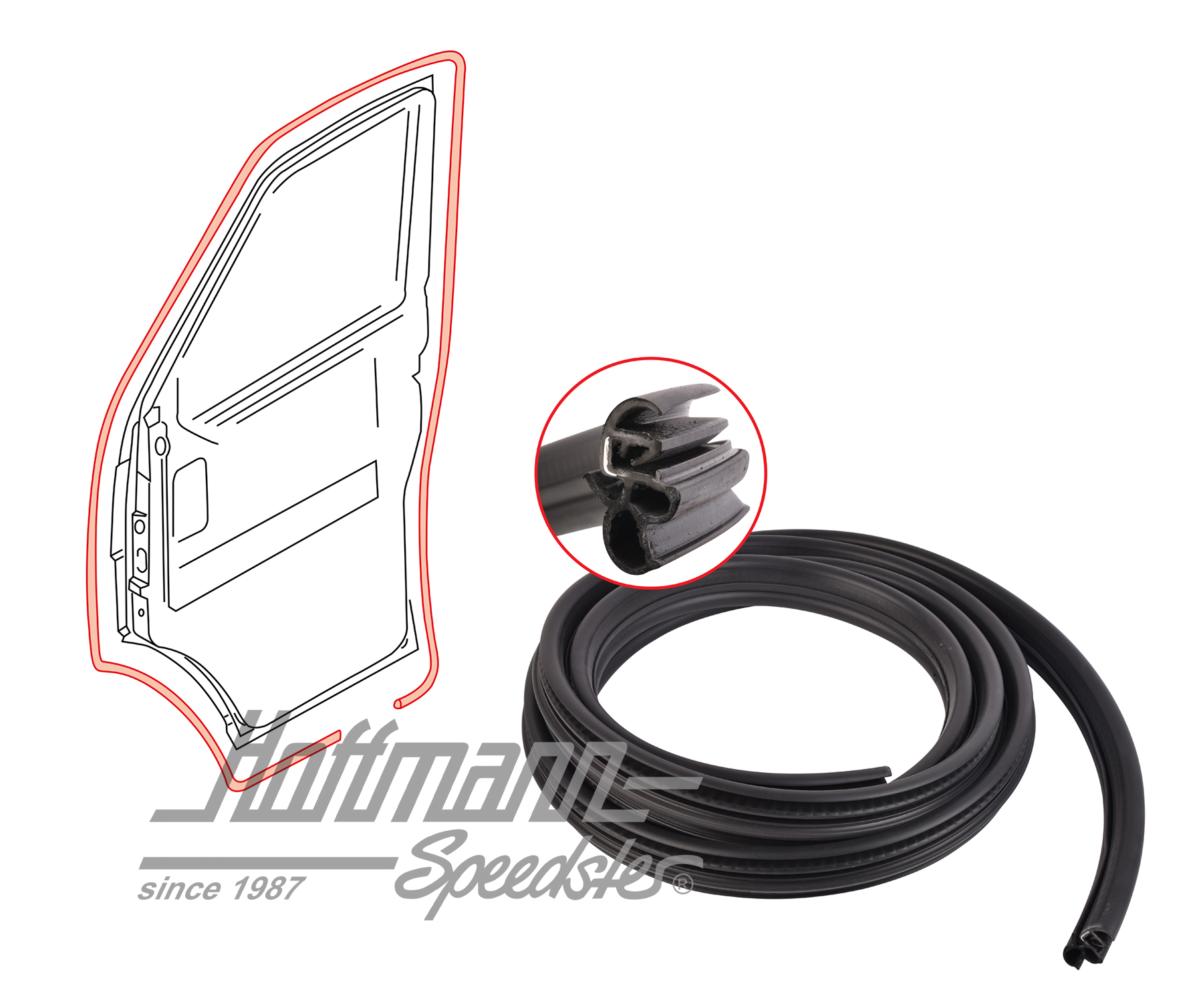 Guarnizione porta
, Furgone T4, sinistra/destra | 7D0 837 911 | 408-1410-20