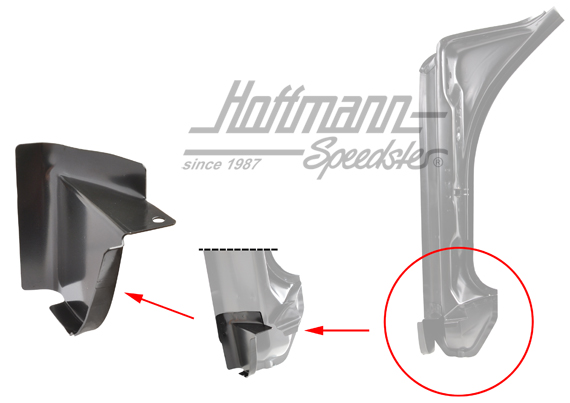 Lamiera angolo, montante portiera, inferiore, anteriore, sinistra | 911 501 439 00 | 590-0060-41