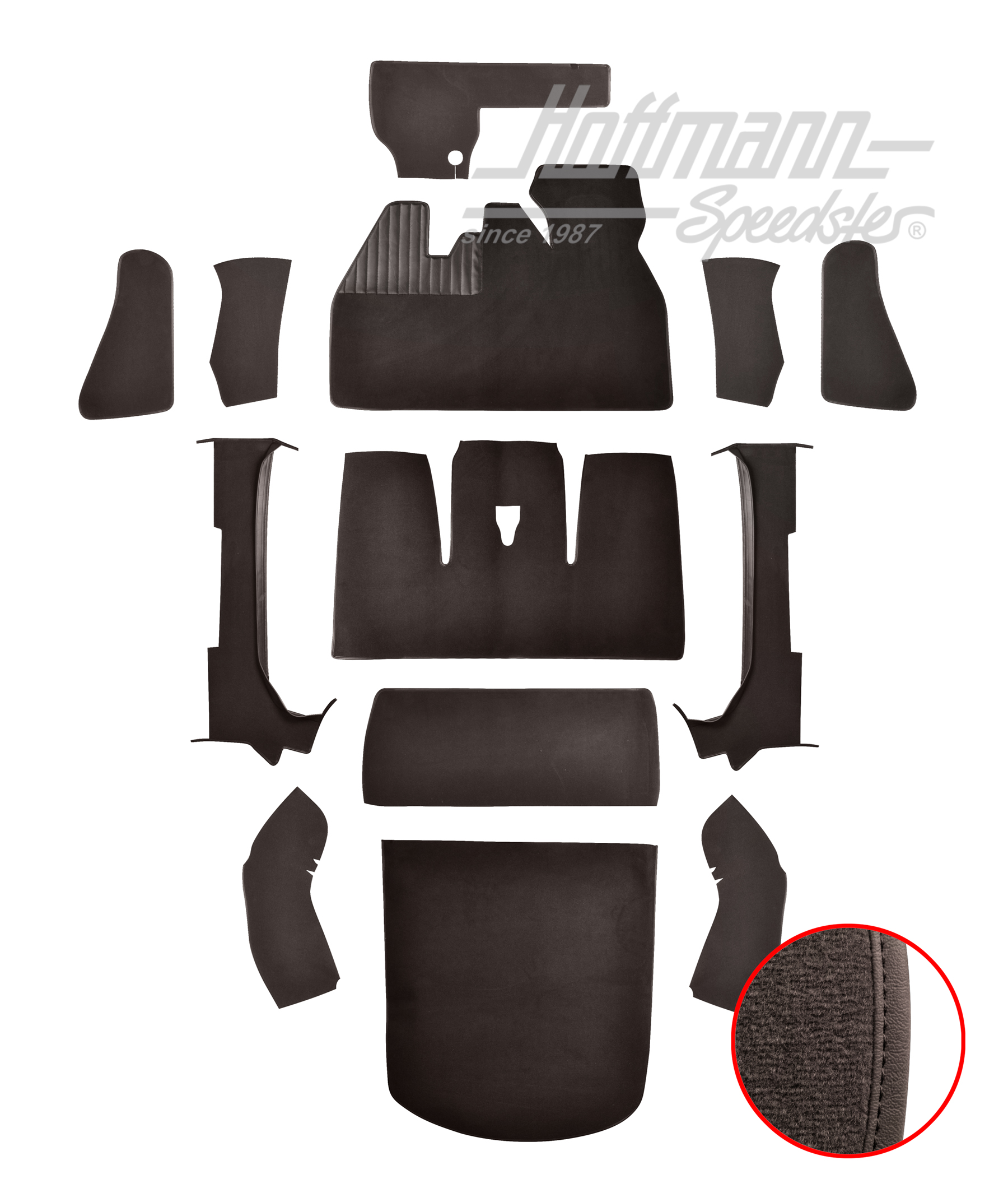 Set tappeti, Maggiolino Cabriolet, 1302, antracita, |  | 026-6022