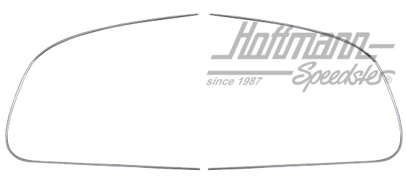 Telaio decorativo di alluminio, parabrezza, 8.64- | 113 853 305 E     + 306 E | 020-5606