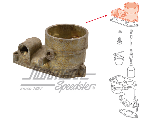 Alloggiamento superiore del carburatore, 26VFIS (nudo) | 111 129 109 A | 020-1315-06