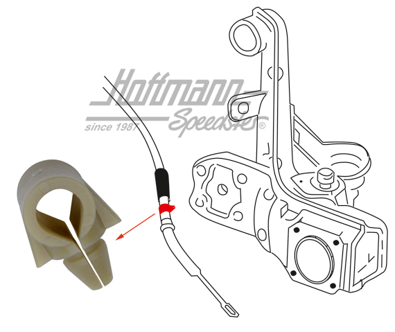 Supporto, cavo del freno nel braccio obliquo (IRS) | 251 501 595 A | 020-4099-12