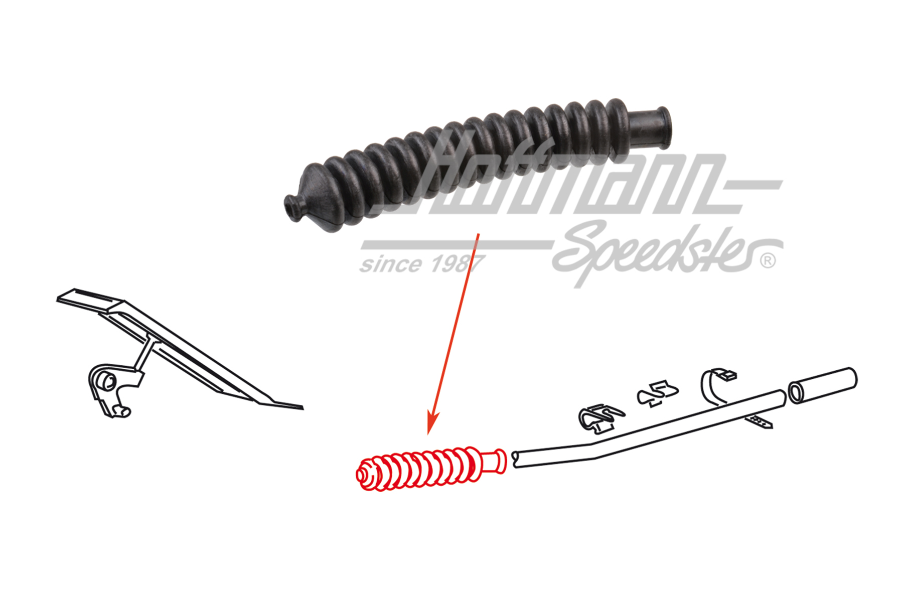 Manicotto di tenuta a soffietto, cavo acceleratore, 8.75-12.82 | 211 721 579 B | 092-1012-12