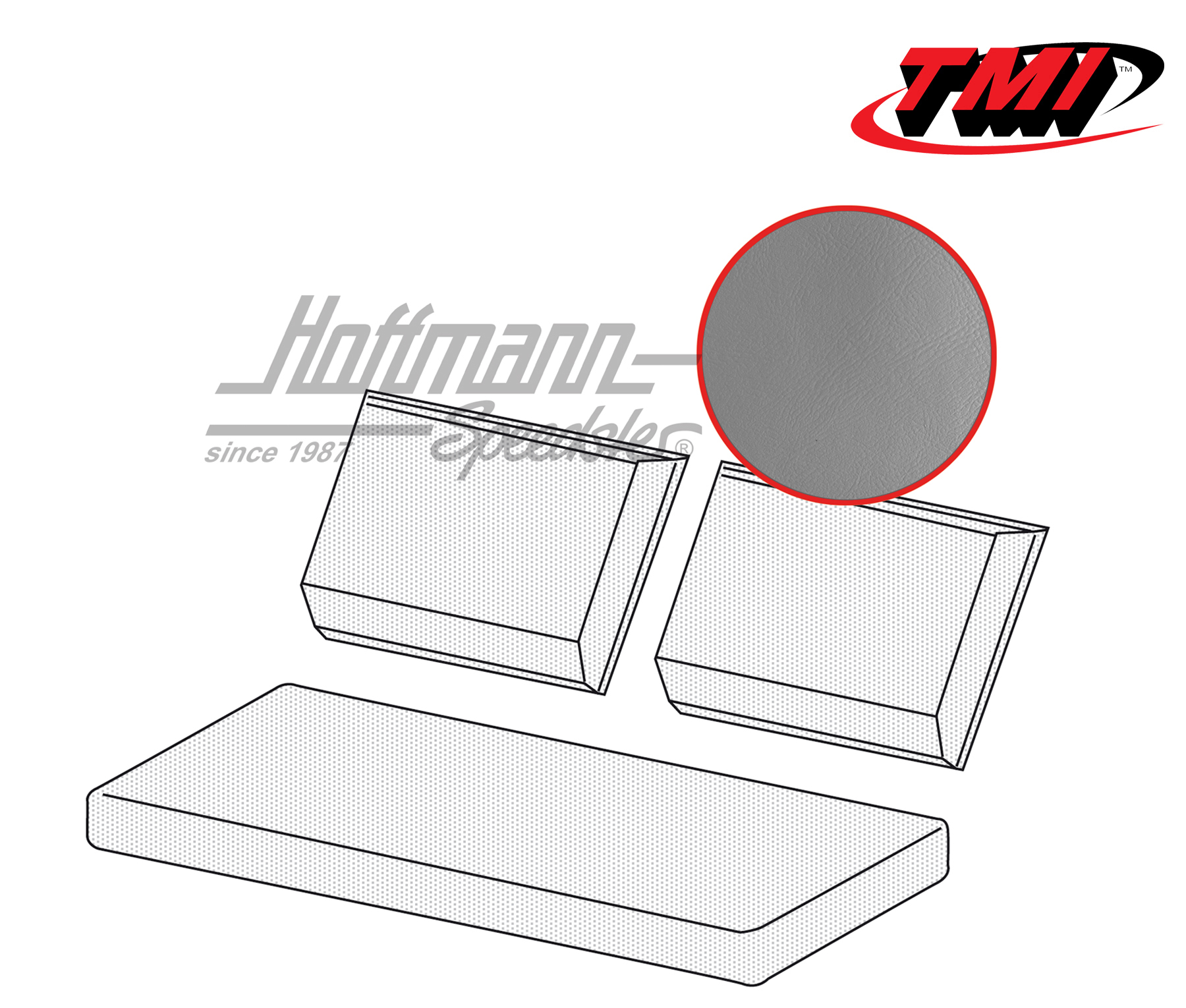 Coprisedile, panca posteriore, Pescaccia, grigio (lisci) | 43-1417-16 | 080-5060-16