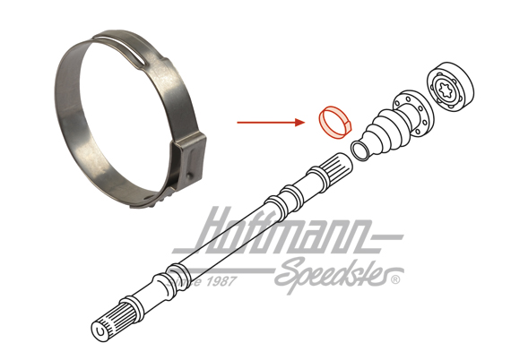 Fascetta, manicotto assale, 34.4-37.6 x 7 mm 
 | 113 501 159 B | 010-2588-38
