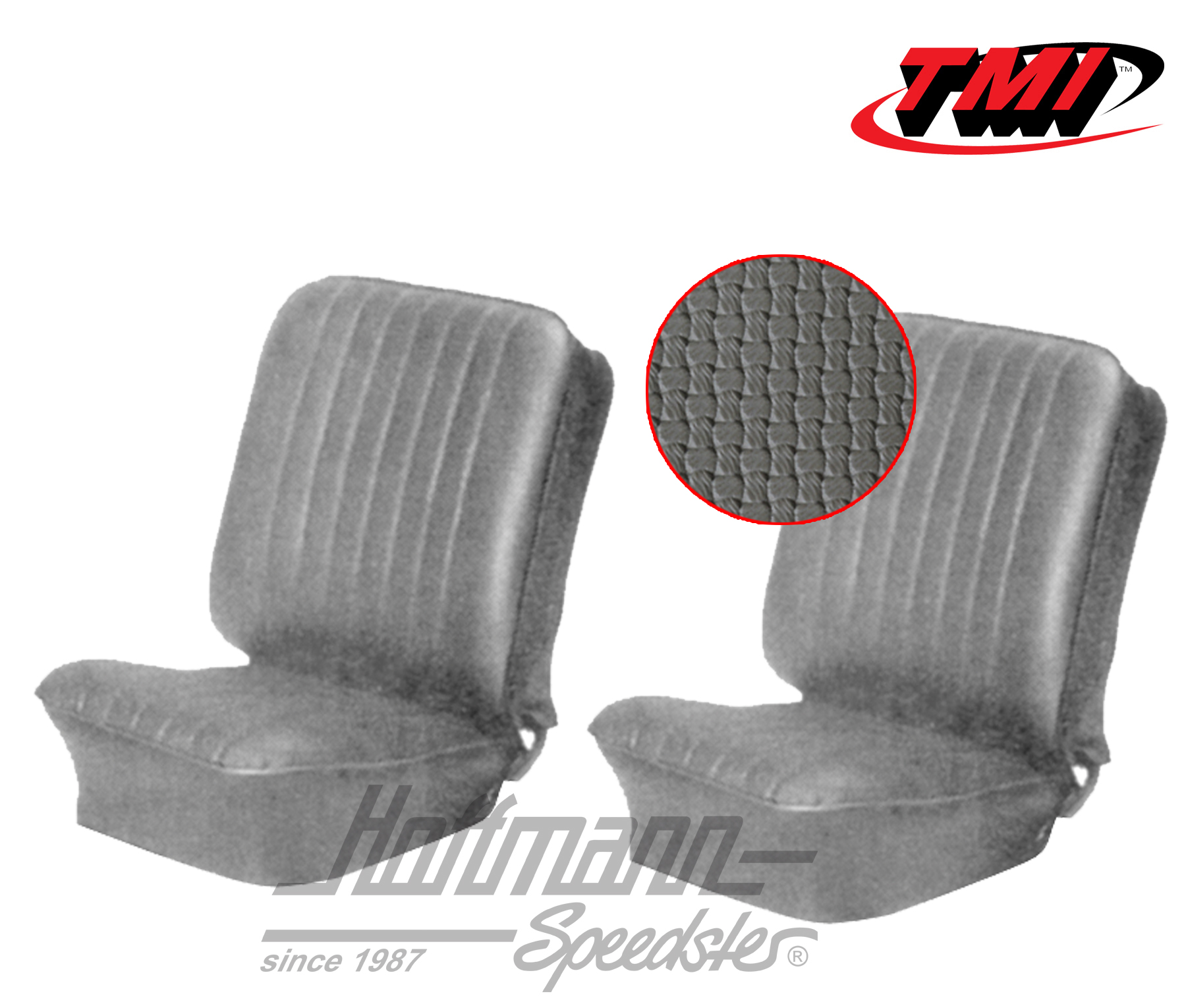 Coprisedile, Karmann Ghia, anteriore, 60-66, grigio | 43-1502-06 | 066-0067-35