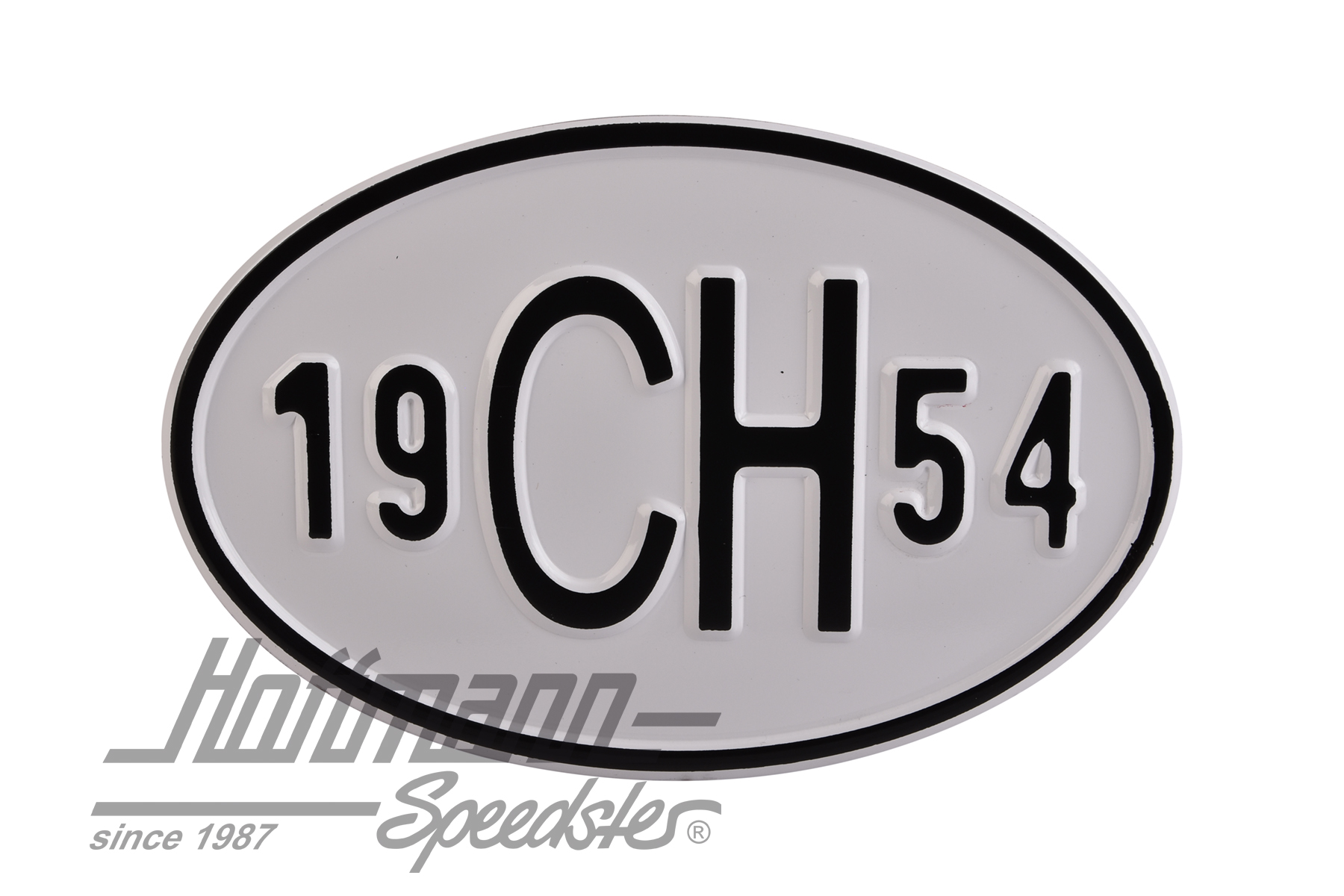 Targa sigla internazionale "CH" (Svizzera), "1954", alluminio |  | 020-2401-54
