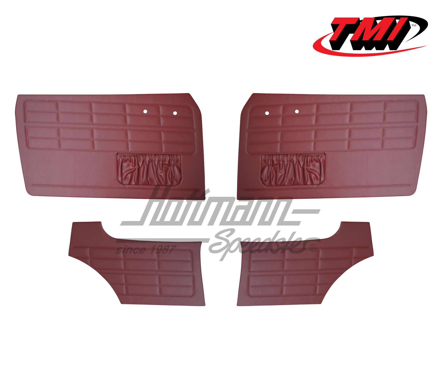 Rivestimento portiera e laterali, Karmann Ghia Coupé, -7.63, rosso | 10-1524-17 | 066-0010-06
