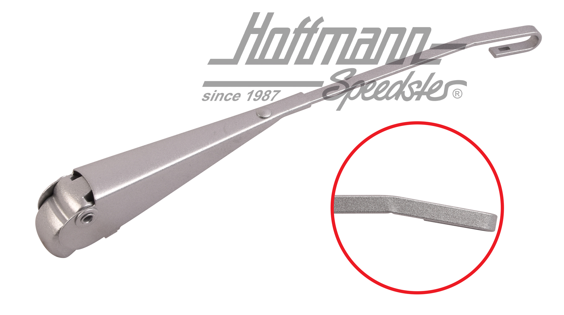 Braccio tergicristallo, 67-69/Maggiolino Economico, destra, argenteo | 111 955 408 D | 020-4771-12