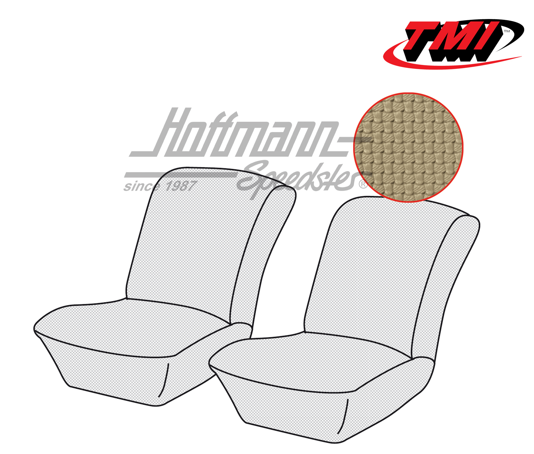 Coprisedili, anteriore, Pescaccia, beige (tessuto di cestino) | 43-1403-04 | 080-5043-04