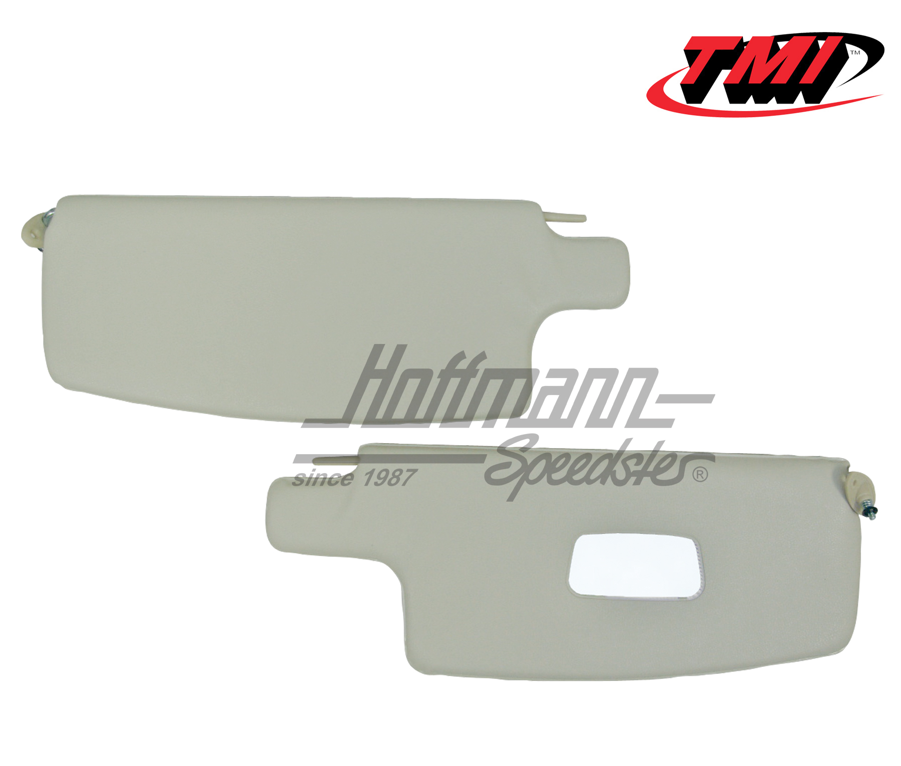 Alette parasole, bianche, con specchio, Berlina + Cabriolet | 21-1033-215 | 055-7311-10