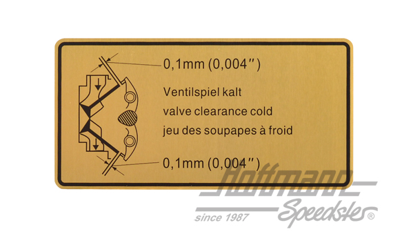 Adesivo "Ventilspiel" (gioco della valvola), 65-89 | 901 006 503 00 | 580-8030