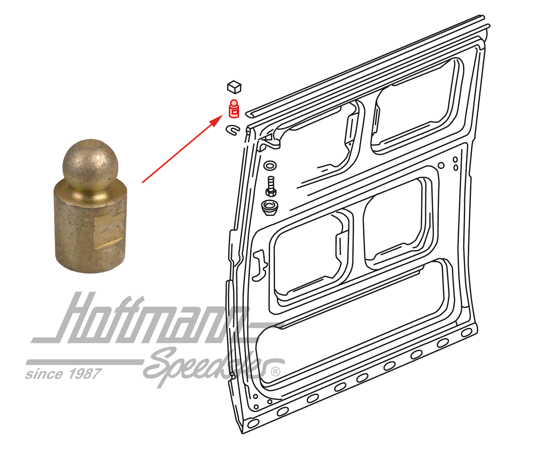 Bullone, guida porta scorrevole, superiore, -7.84 | 251 843 441 | 360-4015-30