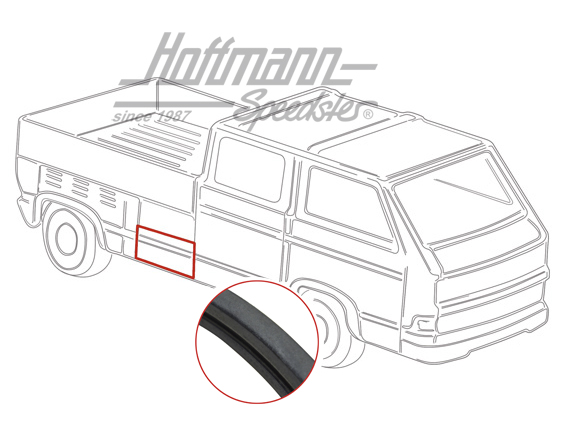 Guarnizione spazio di stoccaggio, Furgone T3 Pick-up | 245 829 571 A | 350-2010