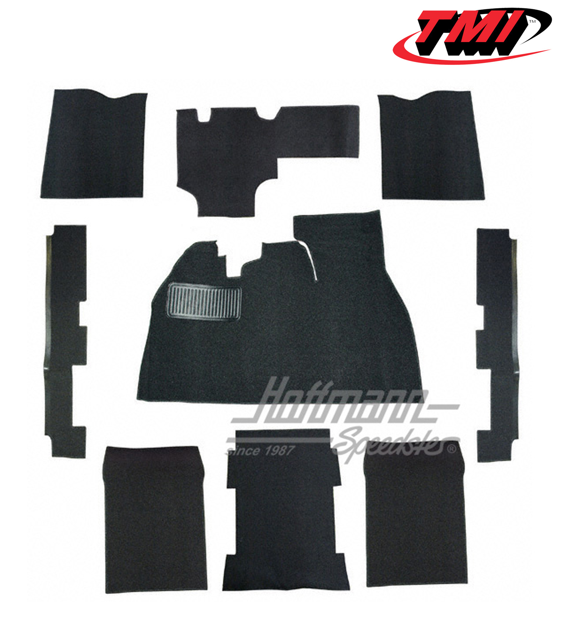 Set tappeti, Berlina, velluto, nero,  8.72- | 34-F1110-801 | 055-7609