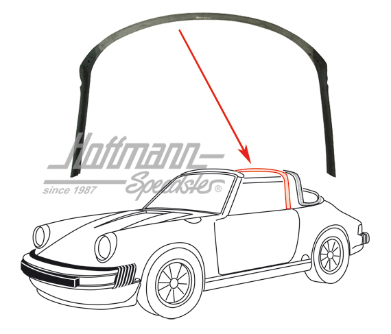 Guarnizione, roll bar Targa, anteriore, 911                                                         