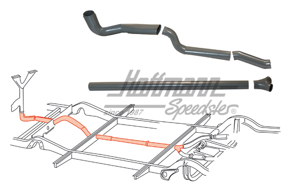 Set tubi di riscaldamento, completo, a 5 pezzi, Furgone T1, -7.67 | 211 255 000 | 095-0600-50
