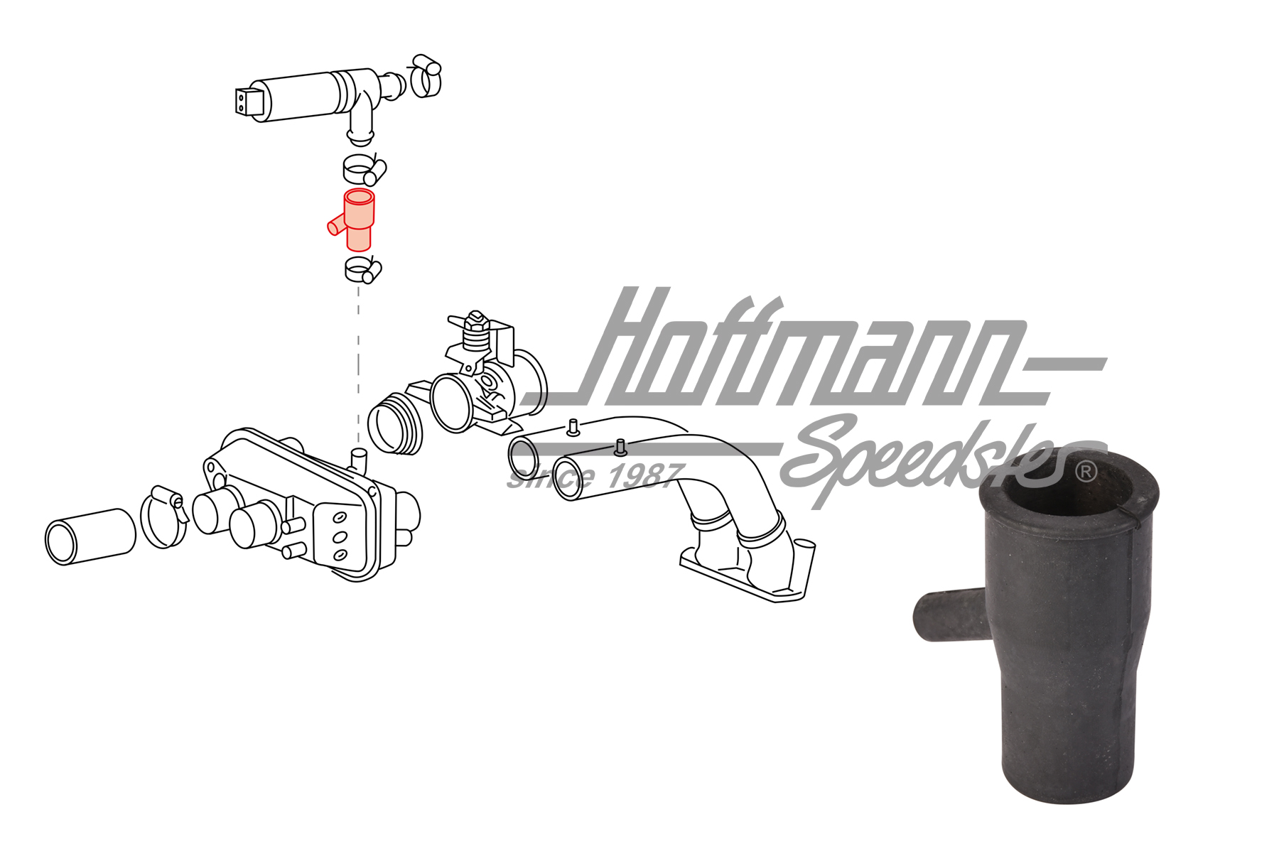 Tubo aria, stabilizzazione del minimo, MV | 025 133 606 A | 307-5034-26