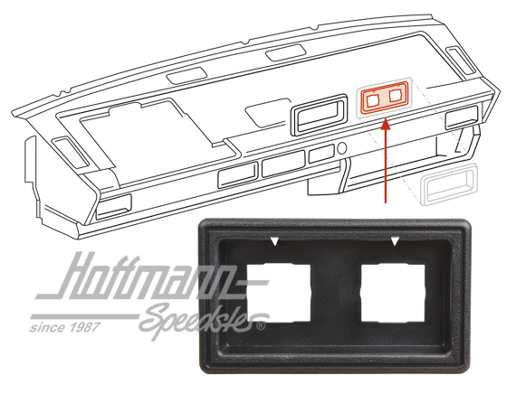 Copertura, interruttore
 climatizzatore, nera | 253 919 385 A | 360-0230-08