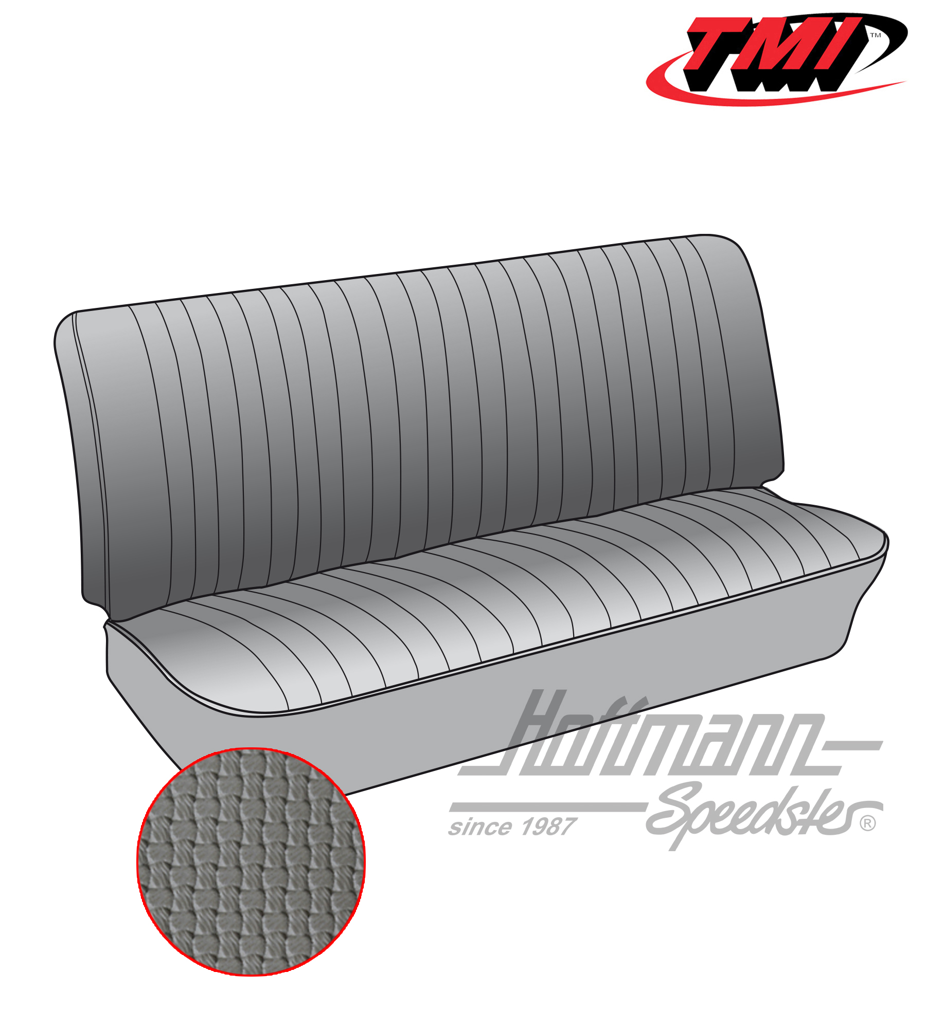 Coprisedile, panca anteriore, 50-62, grigio | 43-2110-06 | 098-0600-35