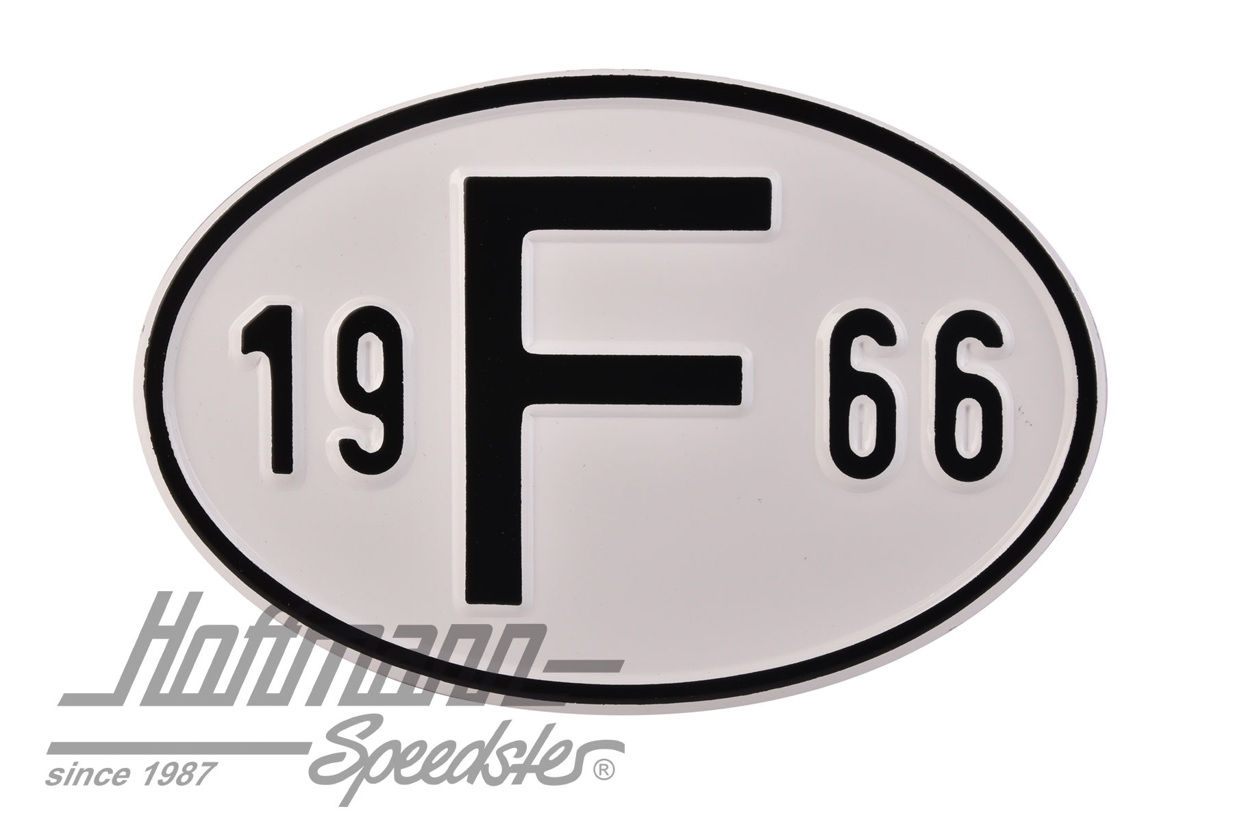 Targa sigla internazionale "F" (Francia), "1966", alluminio |  | 020-2399-66