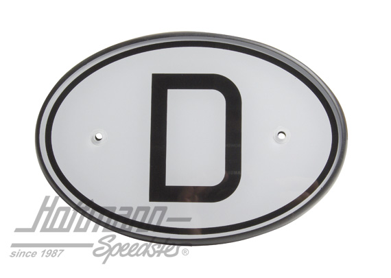 Targa sigla internazionale "D" (Germania), plexiglas | --- --- --- | 020-2395-10