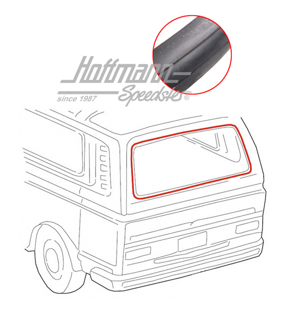 Guarnizione lunotto, Furgone T3, senza scanalatura | 251 845 521 | 350-5705