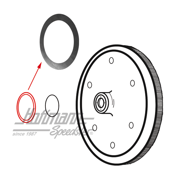 Rondella, volano, 0.24mm | 113 105 281 A | 010-0135